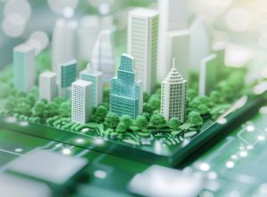 A green-influenced micro city.
